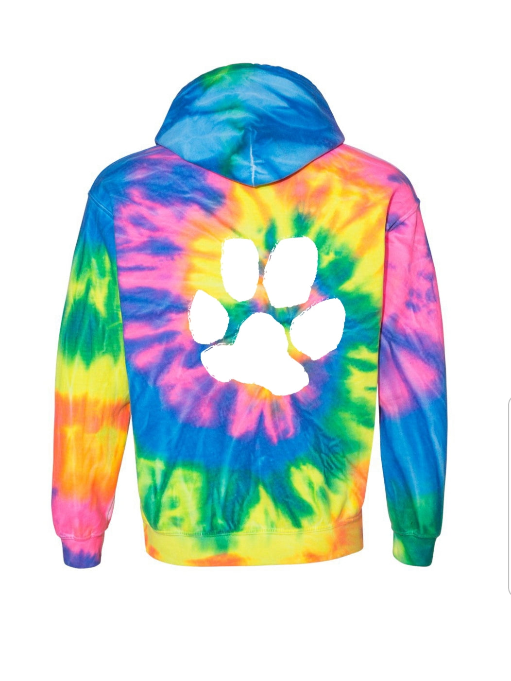 I Heart Braille Tie Dye Hoodie